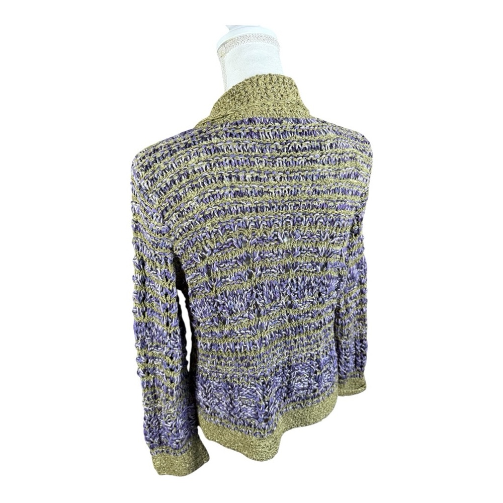 Sigrid Olsen Sage‎ and Purple Knit Sweater - Picture 3 of 8